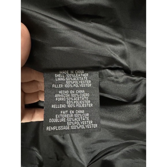 KC Collections Leather Jacket Womens M Black Collar Pockets Hook &‎ Loop Closure - Picture 6 of 10